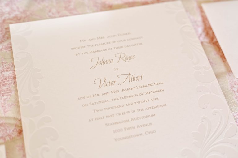 How to budget wedding invitations … On a budget! 2 Formal Stambaugh Auditorium Wedding Invitation